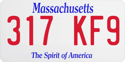 MA license plate 317KF9