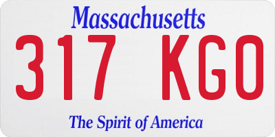 MA license plate 317KG0