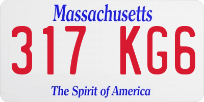 MA license plate 317KG6