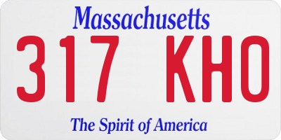 MA license plate 317KH0