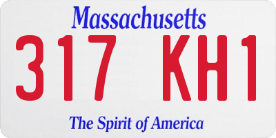 MA license plate 317KH1