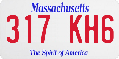 MA license plate 317KH6