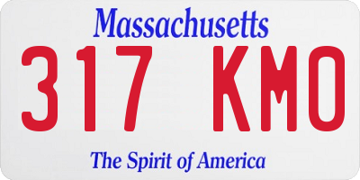 MA license plate 317KM0
