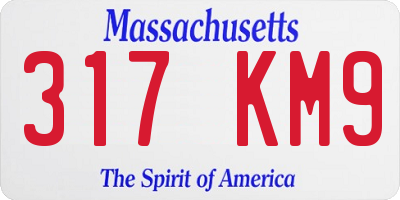 MA license plate 317KM9