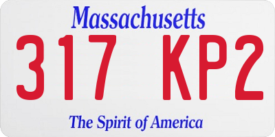 MA license plate 317KP2