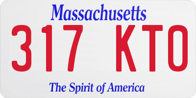 MA license plate 317KT0