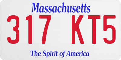 MA license plate 317KT5