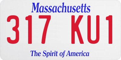 MA license plate 317KU1