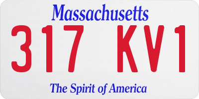 MA license plate 317KV1