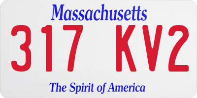 MA license plate 317KV2