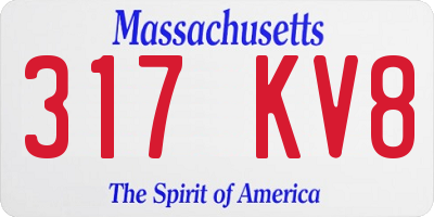 MA license plate 317KV8