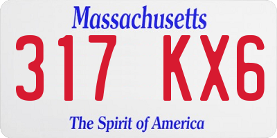 MA license plate 317KX6