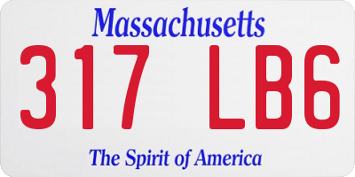 MA license plate 317LB6