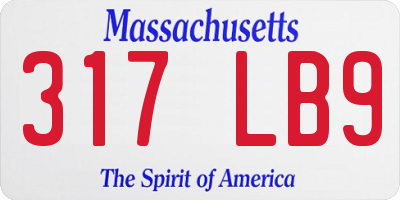 MA license plate 317LB9