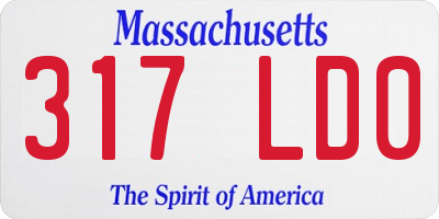 MA license plate 317LD0