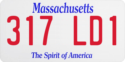 MA license plate 317LD1