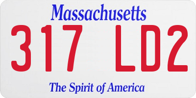 MA license plate 317LD2