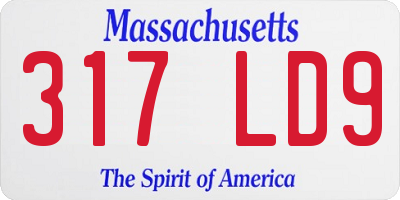MA license plate 317LD9