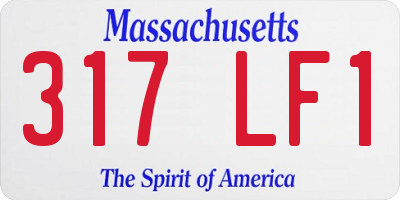 MA license plate 317LF1