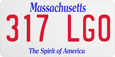 MA license plate 317LG0