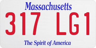 MA license plate 317LG1