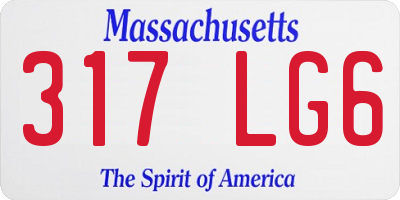 MA license plate 317LG6
