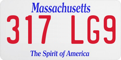 MA license plate 317LG9