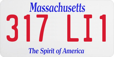 MA license plate 317LI1