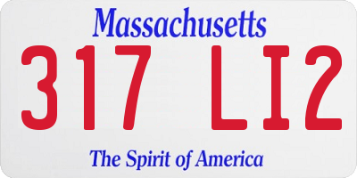 MA license plate 317LI2