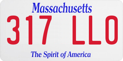 MA license plate 317LL0