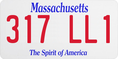 MA license plate 317LL1