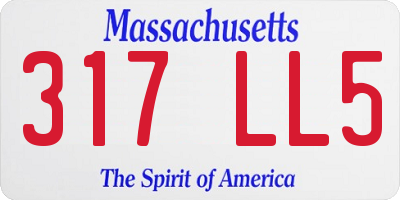 MA license plate 317LL5