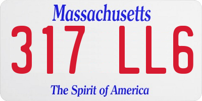 MA license plate 317LL6