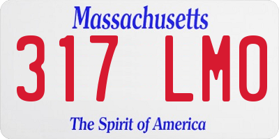 MA license plate 317LM0