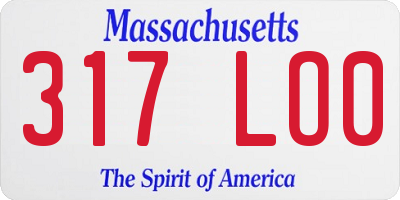 MA license plate 317LO0