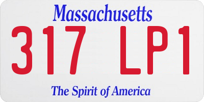 MA license plate 317LP1
