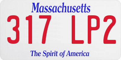MA license plate 317LP2