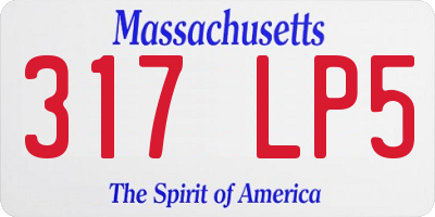 MA license plate 317LP5