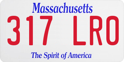 MA license plate 317LR0