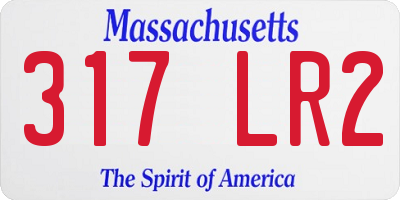 MA license plate 317LR2