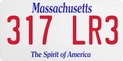 MA license plate 317LR3