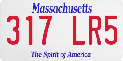 MA license plate 317LR5
