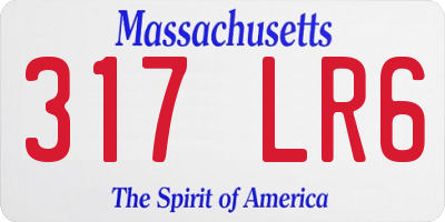 MA license plate 317LR6