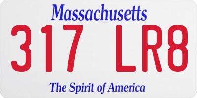 MA license plate 317LR8