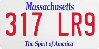 MA license plate 317LR9