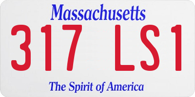 MA license plate 317LS1