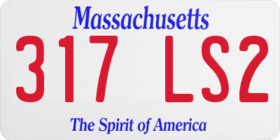 MA license plate 317LS2