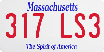 MA license plate 317LS3