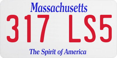 MA license plate 317LS5