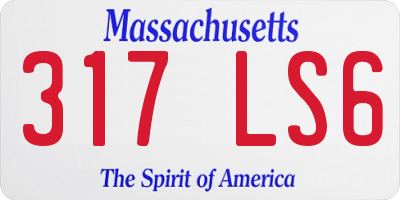MA license plate 317LS6